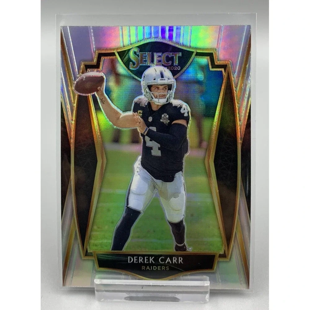 Raiders 2020 Panini Select DEREK CARR Premier Level Silver Prizm #132 Las‎ Vegas